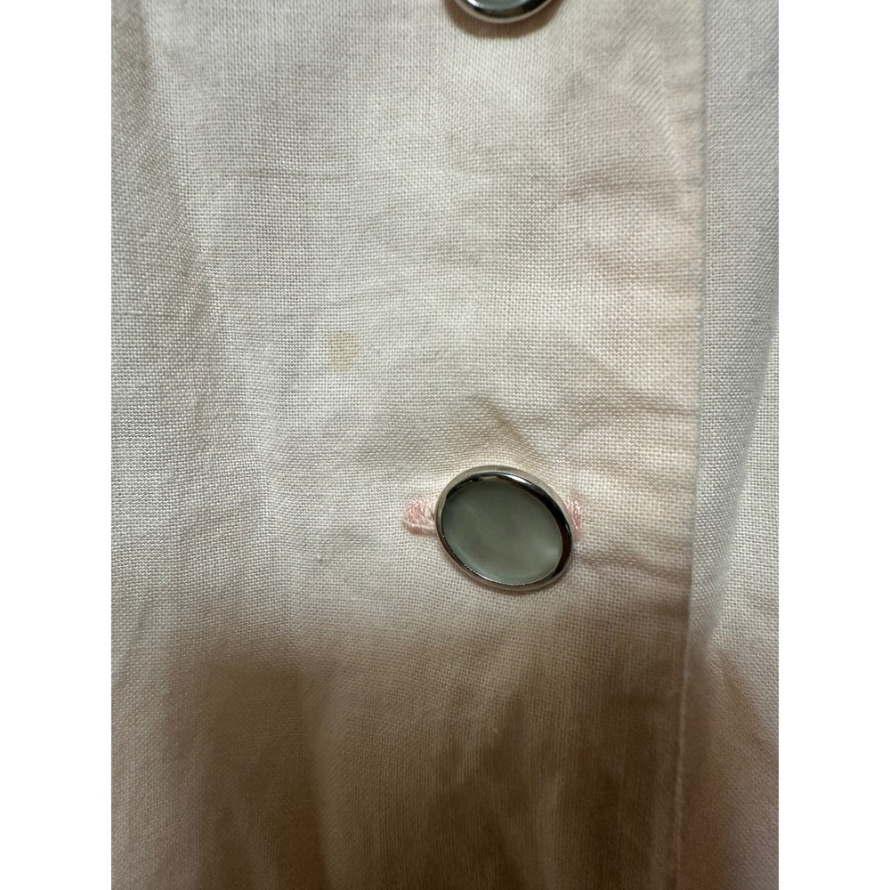 Vintage 1970s Joni Blair Prairie Dress Lace Collar Cotton Pockets USA 7 - Picture 8 of 10